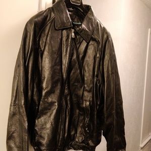 Black leather jacket